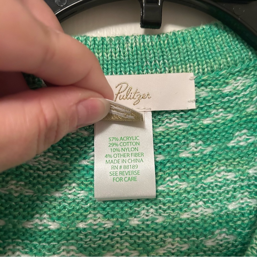 Lilly Pulitzer Theodorah Sweater Dress Fauna Green Metallic Marl Women’s Size XS - Picture 6 of 7